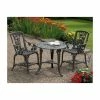 3 Piece Rose Armchair Patio Set - Gun Metal Grey