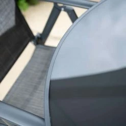 Kennet Reclining 4 Seater Polytex Dining Set In Grey By Hectare® -Garden Furniture Shop FU102196 add image 2 09de