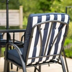 Hadleigh 4 Seater Garden Dining Furniture Set In Navy By Hectare® -Garden Furniture Shop FU102201 add image 5 a4a4