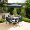 Hadleigh 4 Seater Garden Dining Furniture Set In Navy By Hectare®