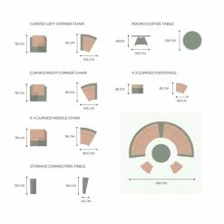 'Peony' Luxury Rattan 8 Seater Modular Garden Sofa Set with Storage Basket, Coffee Table and Footstools by Primrose Living -Garden Furniture Shop FU102225 V2 0a93