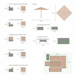 'Peony' Luxury Rattan 10 Seater Modular Garden Sofa Set with Rectangular Table by Primrose Living -Garden Furniture Shop FU102239 V2 56e9