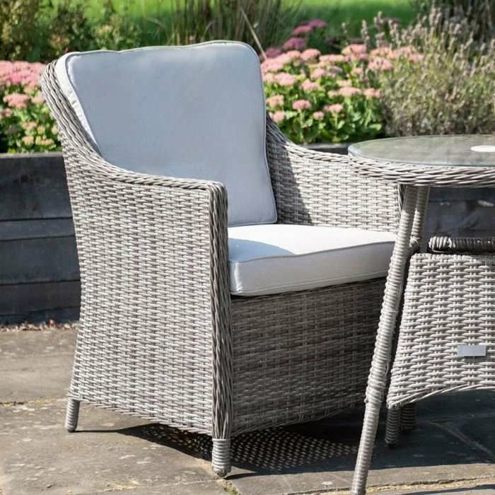 Luxury Bistro Set in Stone Rattan by Primrose Living 2 Luxury Bistro Set in Stone Rattan by Primrose Living - Image 2