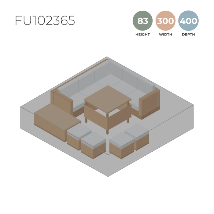 Premium Black Garden Corner Sofa Dining Set Cover by Primrose Living - 300x400cm 1 Premium Black Garden Corner Sofa Dining Set Cover by Primrose Living - 300x400cm