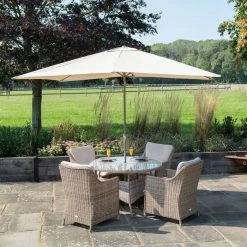 Premium Black Circular 4 Seater Garden Dining Set Cover by Primrose Living - 270x270cm 12 Premium Black Circular 4 Seater Garden Dining Set Cover by Primrose Living - 270x270cm -Garden Furniture Shop FU102367 add image 1 11eb