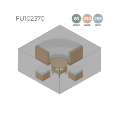 Premium Black Curved Garden Sofa Set Cover by Primrose Living - 230x255cm -Garden Furniture Shop FU102370 COVER FIX da80