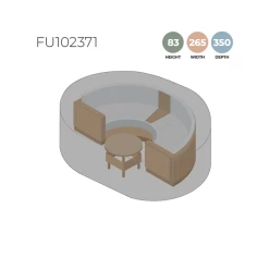 Premium Black Curved Garden Sofa Set Cover by Primrose Living - 265x350cm -Garden Furniture Shop FU102371 COVER FIX 1 58b2