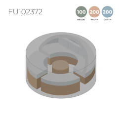 Round Black Day Bed Furniture Cover - 200 x 100cm