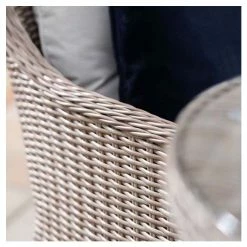 Luxury Rattan 6 Seater Oval Fire Pit Table Garden Dining Set by Primrose Living -Garden Furniture Shop FU102394 f94f