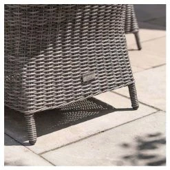 Luxury Rattan 6 Seater Oval Fire Pit Table Garden Dining Set in Stone by Primrose Living -Garden Furniture Shop FU102395 4 cddb