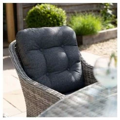 Luxury Rattan 6 Seater Oval Fire Pit Garden Dining Set in Pebble by Primrose Living -Garden Furniture Shop FU102396 7 b0c3