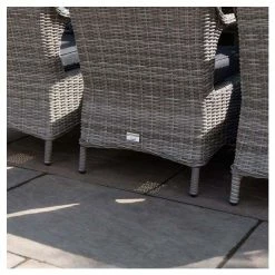 Luxury Rattan 8 Seater Rectangular Fire Pit Garden Dining Set in Pebble by Primrose Living -Garden Furniture Shop FU102399 6 507e