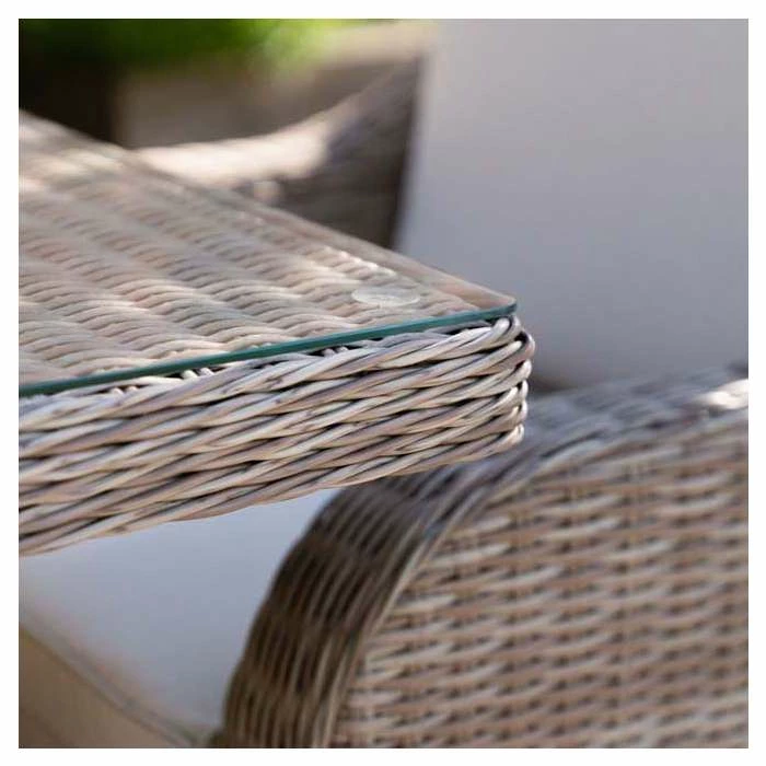 'Peony' Luxury Rattan 8 Seater Garden Sofa Set with Rectangular Fire Pit Table and Stools by Primrose Living 4 'Peony' Luxury Rattan 8 Seater Garden Sofa Set with Rectangular Fire Pit Table and Stools by Primrose Living - Image 4