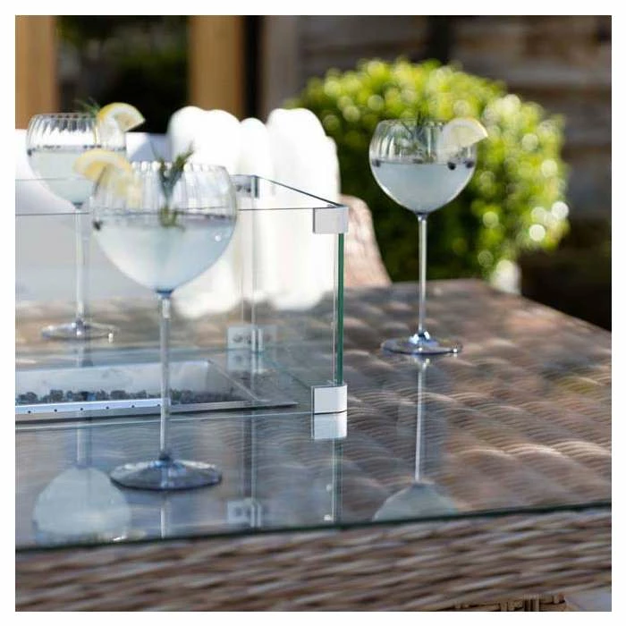 'Peony' Luxury Rattan 8 Seater Garden Sofa Set with Rectangular Fire Pit Table and Stools by Primrose Living 7 'Peony' Luxury Rattan 8 Seater Garden Sofa Set with Rectangular Fire Pit Table and Stools by Primrose Living - Image 7