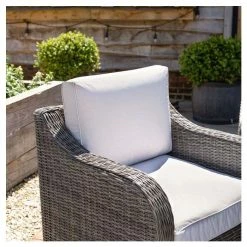 'Peony' Luxury Rattan 8 Seater Garden Sofa Set with Rectangular Fire Pit Table and Stools in Stone by Primrose Living -Garden Furniture Shop FU102401 3 69ec