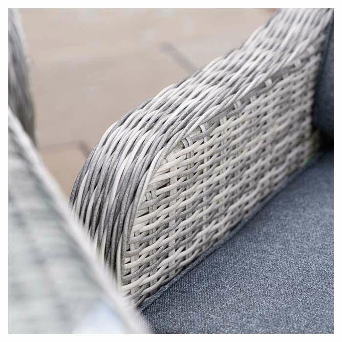 'Peony' Luxury Rattan 8 Seater Garden Sofa Set with Rectangular Fire Pit Table and Stools in Pebble by Primrose Living 6 'Peony' Luxury Rattan 8 Seater Garden Sofa Set with Rectangular Fire Pit Table and Stools in Pebble by Primrose Living - Image 6