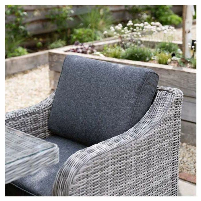 'Peony' Luxury Rattan 8 Seater Garden Sofa Set with Rectangular Fire Pit Table and Stools in Pebble by Primrose Living 7 'Peony' Luxury Rattan 8 Seater Garden Sofa Set with Rectangular Fire Pit Table and Stools in Pebble by Primrose Living - Image 7