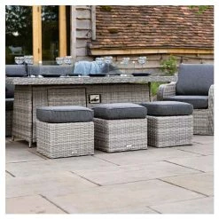 'Peony' Luxury Rattan 8 Seater Garden Sofa Set with Rectangular Fire Pit Table and Stools in Pebble by Primrose Living 18 'Peony' Luxury Rattan 8 Seater Garden Sofa Set with Rectangular Fire Pit Table and Stools in Pebble by Primrose Living -Garden Furniture Shop FU102402 8 6072