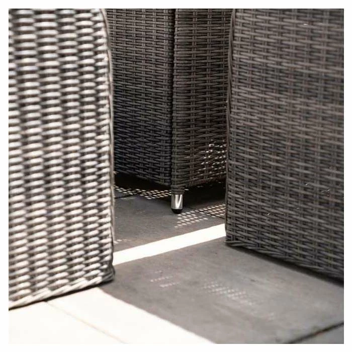 'Peony' Luxury Rattan 8 Seater Garden Sofa Set with Rectangular Fire Pit Table in Stone by Primrose Living 6 'Peony' Luxury Rattan 8 Seater Garden Sofa Set with Rectangular Fire Pit Table in Stone by Primrose Living - Image 6