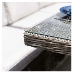 'Peony' Luxury Rattan 8 Seater Garden Sofa Set with Rectangular Fire Pit Table in Stone by Primrose Living 18 'Peony' Luxury Rattan 8 Seater Garden Sofa Set with Rectangular Fire Pit Table in Stone by Primrose Living -Garden Furniture Shop FU102404 8 74e2