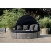 'Peony' Luxury Rattan Modular Daybed Sofa Set with Retractable Canopy in Pebble by Primrose Living
