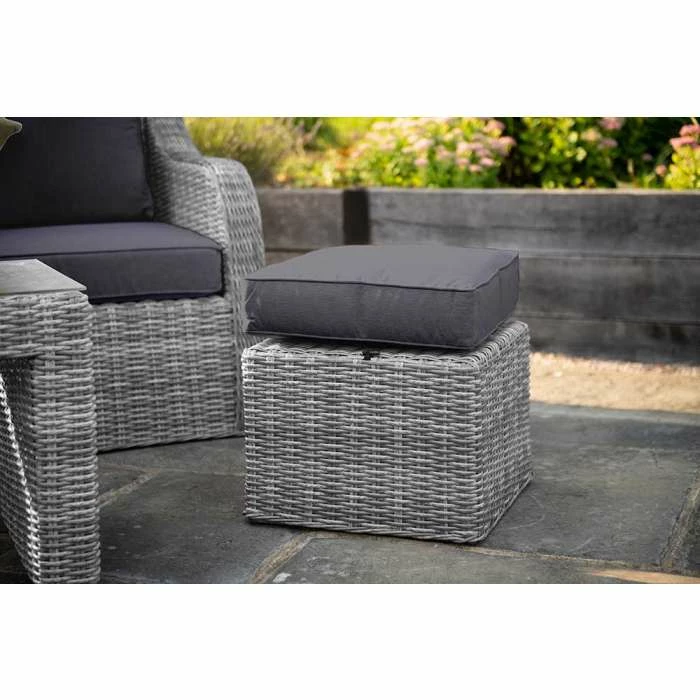 'Peony' Luxury Rattan 9 Seater Garden Sofa Set with Square Rising Table and Footstools in Pebble by Primrose Living 6 'Peony' Luxury Rattan 9 Seater Garden Sofa Set with Square Rising Table and Footstools in Pebble by Primrose Living - Image 6