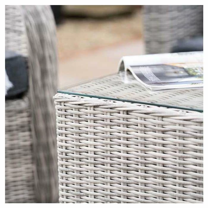 'Peony' Luxury Rattan 5 Seater Garden Sofa Set with Coffee Table in Pebble by Primrose Living 7 'Peony' Luxury Rattan 5 Seater Garden Sofa Set with Coffee Table in Pebble by Primrose Living - Image 7