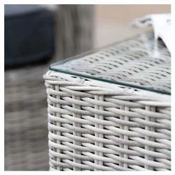 'Peony' Luxury Rattan 4 Seater Garden Sofa Set with Coffee Table in Pebble by Primrose Living -Garden Furniture Shop FU102437 6 558e