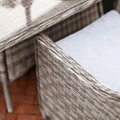 Luxury Rattan 4 Seater Square Garden Dining Set by Primrose Living -Garden Furniture Shop FU102438 PRI1296 Primrose Furniture Un Cropped 37 FU102438copyRESIZED ChairArm 15c8