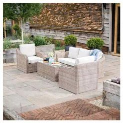 'Peony' Luxury Rattan 5 Seater Garden Sofa Set with Coffee Table by Primrose Living -Garden Furniture Shop FU102440 6 e65d