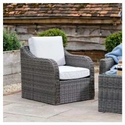'Peony' Luxury Rattan 5 Seater Garden Sofa Set with Coffee Table in Stone by Primrose Living -Garden Furniture Shop FU102441 6 ad5d