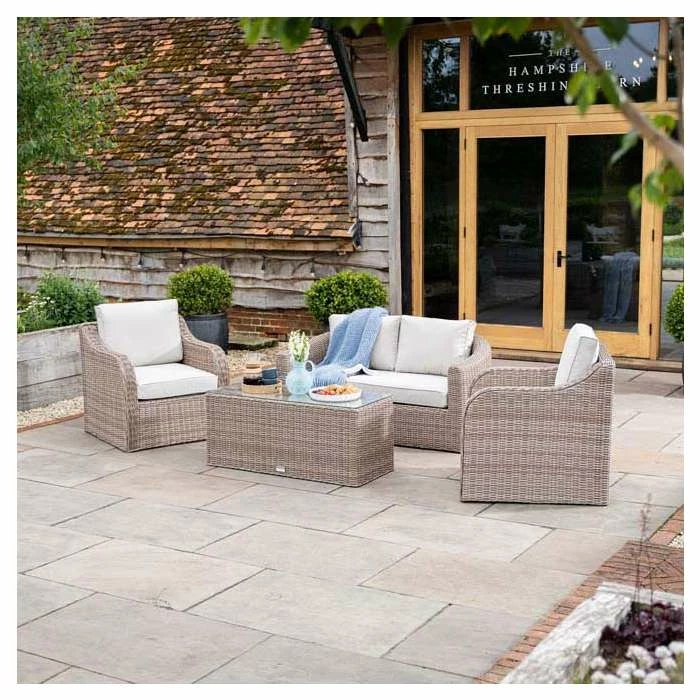 'Peony' Luxury Rattan 4 Seater Garden Sofa Set with Coffee Table by Primrose Living 2 'Peony' Luxury Rattan 4 Seater Garden Sofa Set with Coffee Table by Primrose Living - Image 2