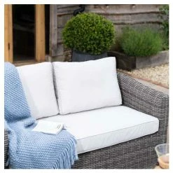 'Peony' Luxury Rattan 4 Seater Garden Sofa Set with Coffee Table in Stone by Primrose Living -Garden Furniture Shop FU102443 2 dbf2