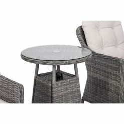 Classic Rattan Bistro Set in Stone by Primrose Living -Garden Furniture Shop FU102444 Bistro 4 32be