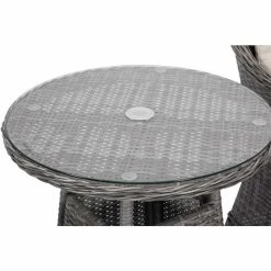 Classic Rattan Bistro Set in Stone by Primrose Living -Garden Furniture Shop FU102444 Bistro 5 4e0c
