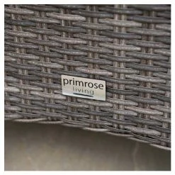 Classic Rattan 8 Seater Rectangular Garden Dining Set with Parasol in Stone by Primrose Living -Garden Furniture Shop FU102450 2 4473