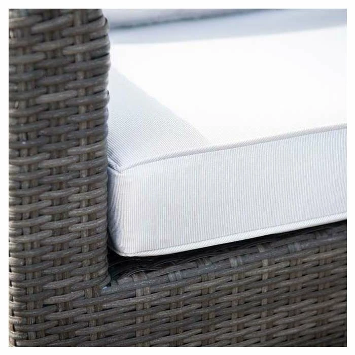 Classic Rattan 5 Seater Garden Sofa Set with Coffee Table and Footstools in Stone by Primrose Living 7 Classic Rattan 5 Seater Garden Sofa Set with Coffee Table and Footstools in Stone by Primrose Living - Image 7