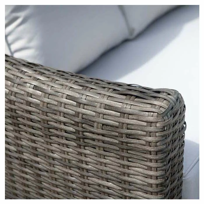 Classic Rattan 5 Seater Garden Sofa Set with Coffee Table and Footstools in Stone by Primrose Living 8 Classic Rattan 5 Seater Garden Sofa Set with Coffee Table and Footstools in Stone by Primrose Living - Image 8