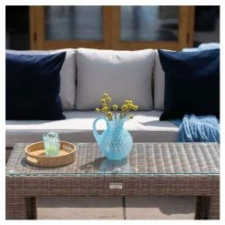 Classic Rattan 5 Seater Garden Sofa Set with Coffee Table and Footstools by Primrose Living -Garden Furniture Shop FU102455 7 40e2