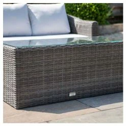 Classic Rattan 5 Seater Garden Sofa Set with Coffee Table in Stone by Primrose Living -Garden Furniture Shop FU102458 5 11da