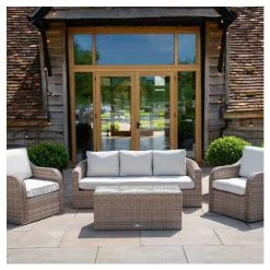 Classic Rattan 5 Seater Garden Sofa Set with Coffee Table by Primrose Living -Garden Furniture Shop FU102459 ffe2
