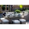 Classic Rattan 8 Seater Garden Sofa Set with Rectangular Rising Table and Parasol by Primrose Living