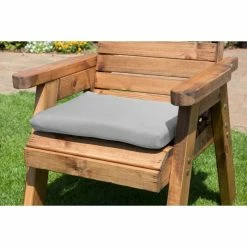 Charles Taylor Wooden Garden Rocking Chair with Grey Cushion and Fitted Cover -Garden Furniture Shop FU102670 3 dd61