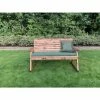 Charles Taylor Wooden Garden Three Seater Rocker with Green Cushion