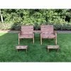 Charles Taylor Wooden Garden Grand Twin Straight with Footstools