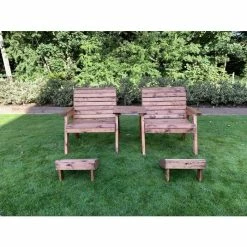 Charles Taylor Wooden Garden Grand Twin Straight with Footstools