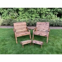 Charles Taylor Wooden Garden Grand Twin Angled with Footstools