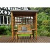 Charles Taylor Wooden Garden Wentworth Two Seat Arbour Grey with Grey Cushion