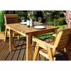 Charles Taylor Wooden Garden Two Seater Table Set with Grey Cushion