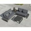 Lagos Weatherproof Corner Sofa Set with Side Tables by Norfolk Leisure